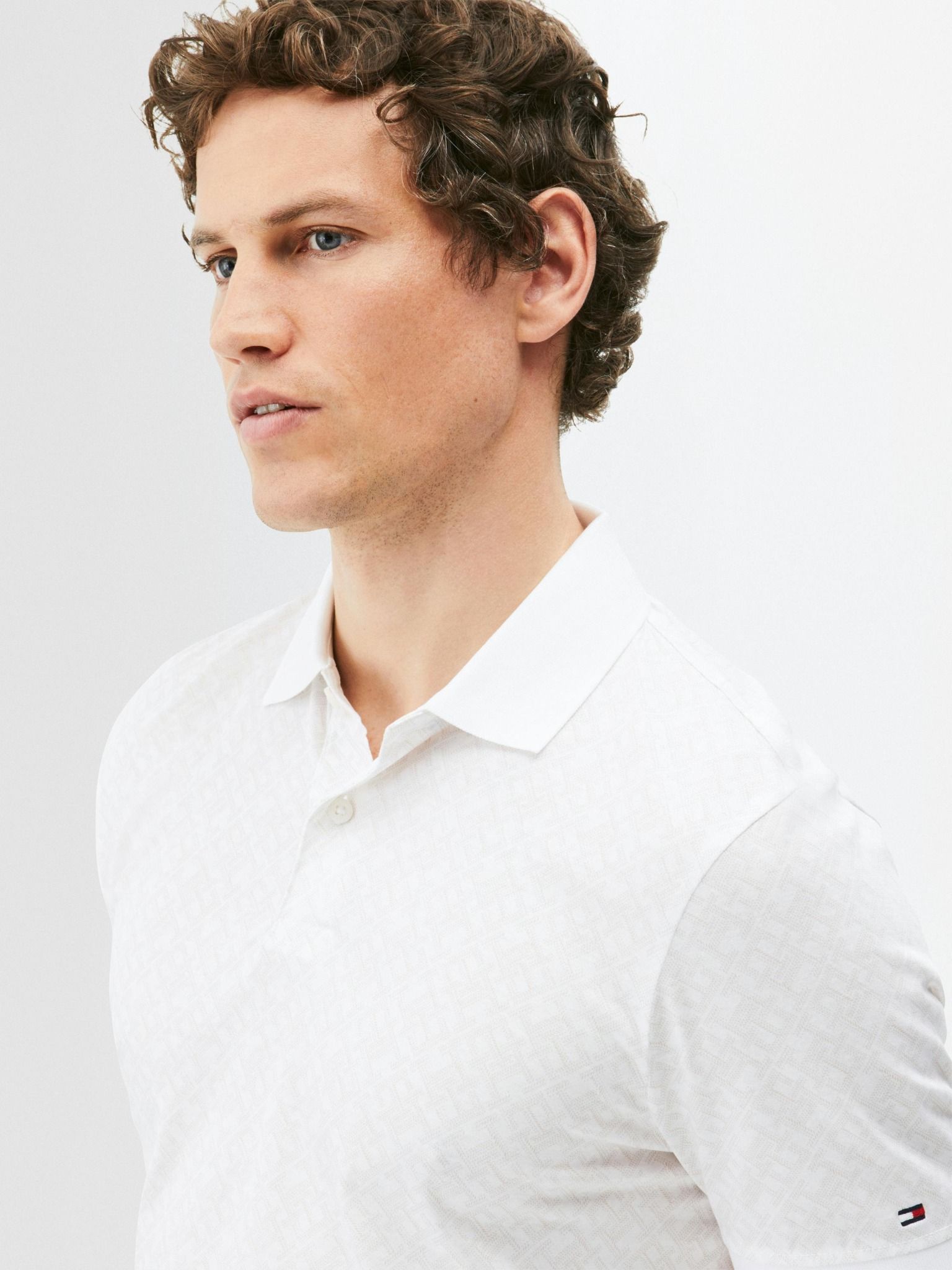 Tommy Hilfiger - Áo polo tay ngắn nam Monogram All Over Print Polo