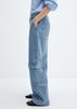 Mango - Quần jeans nữ Loose cargo jeans with pockets