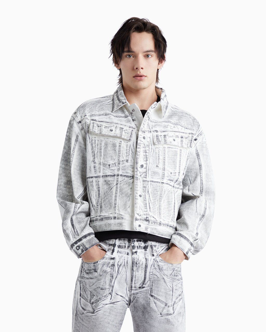 Calvin Klein - Áo khoác jeans nam Recycled Cotton Cropped Denim Jacket