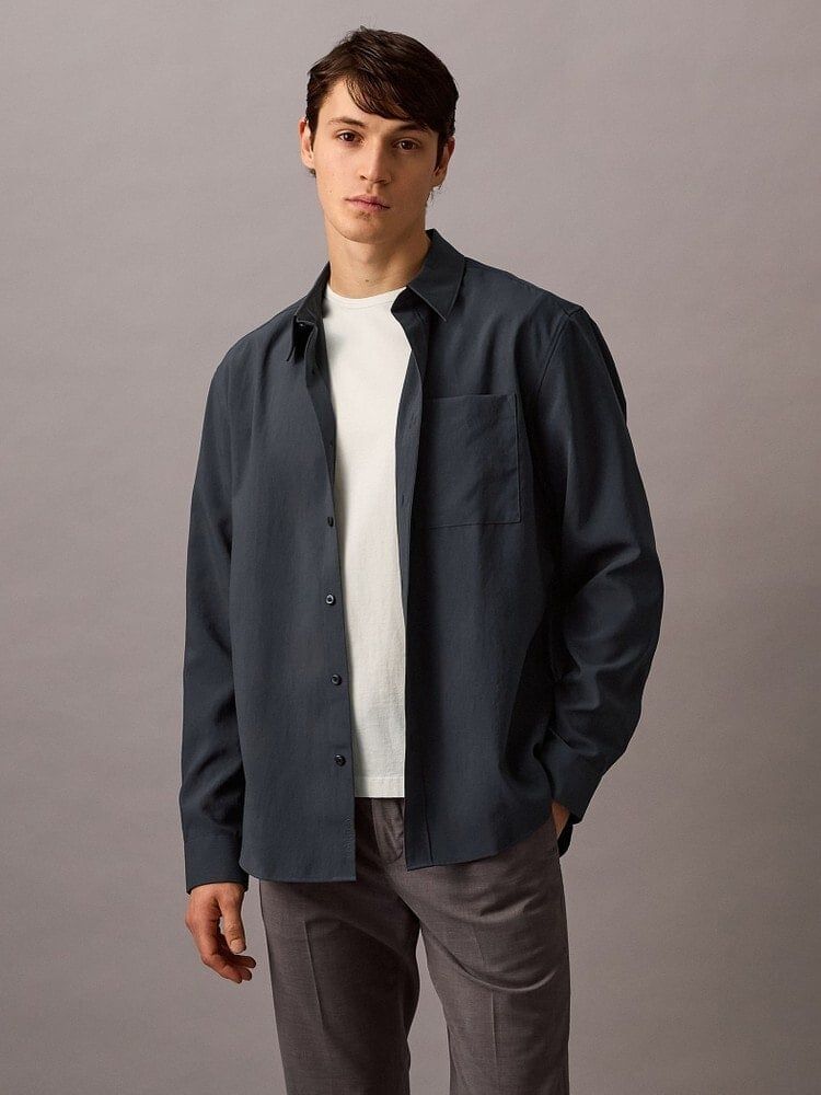 Calvin Klein - Áo sơ mi tay dài nam Light Tech Oxford Easy Shirt