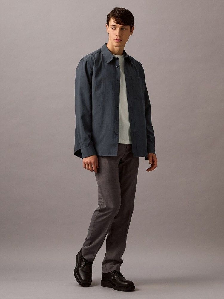 Calvin Klein - Áo sơ mi tay dài nam Light Tech Oxford Easy Shirt