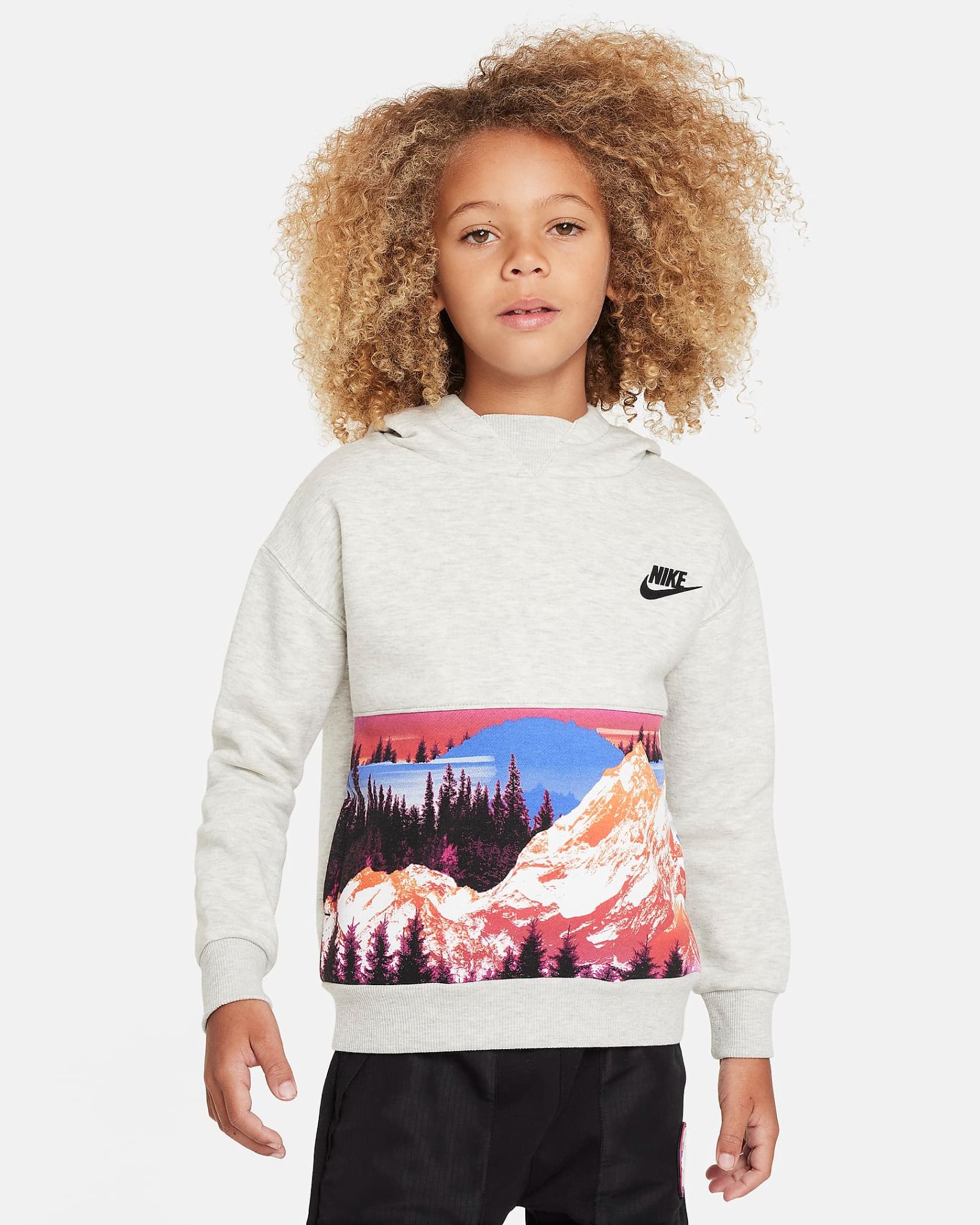 Nike - Áo khoác thời trang Bé Trai Sportswear Snow Day Fleece Printed Pullover