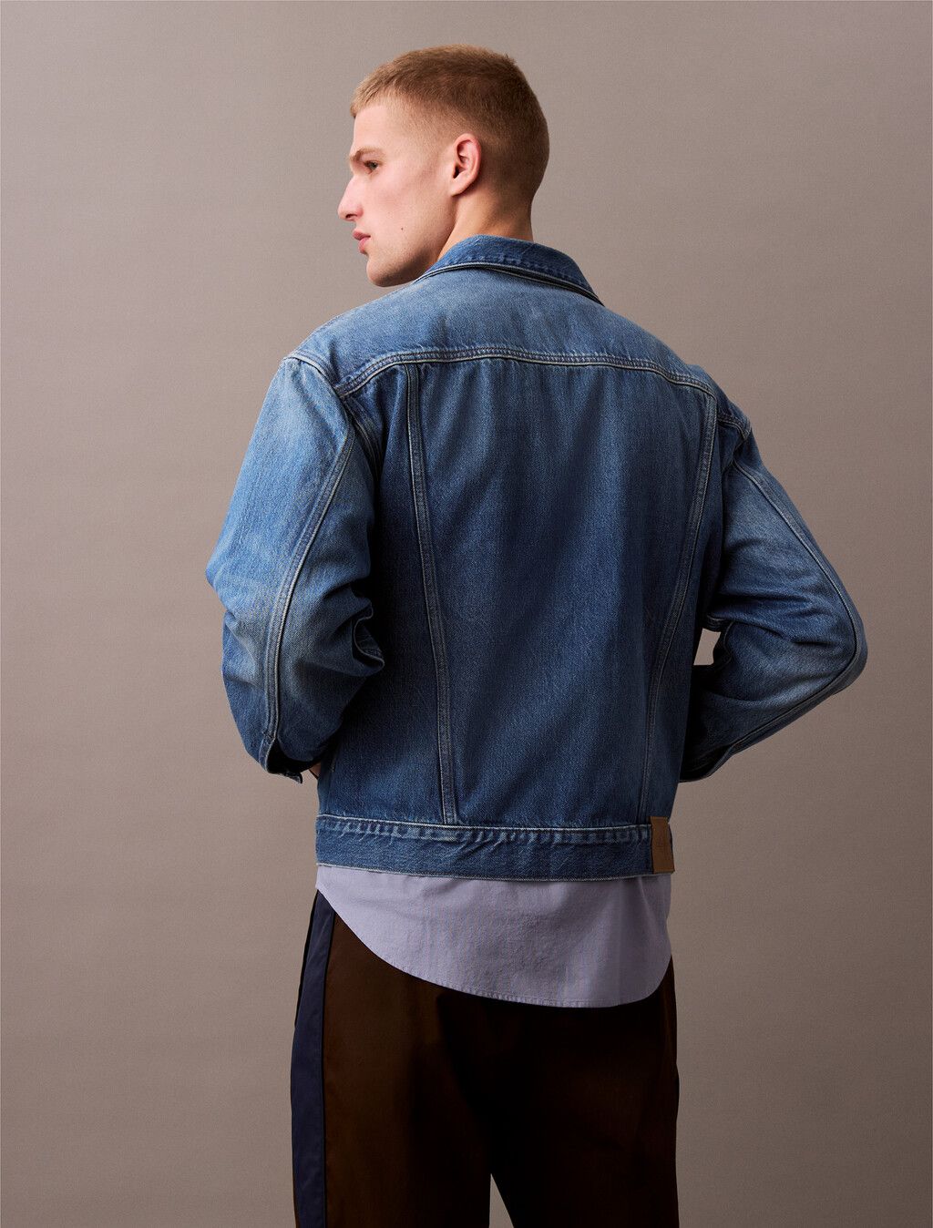 Calvin Klein - Áo khoác jeans nam CK 90s Washed Emerald Trucker