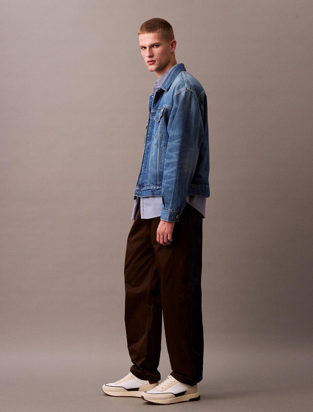 Calvin Klein - Áo khoác jeans nam CK 90s Washed Emerald Trucker