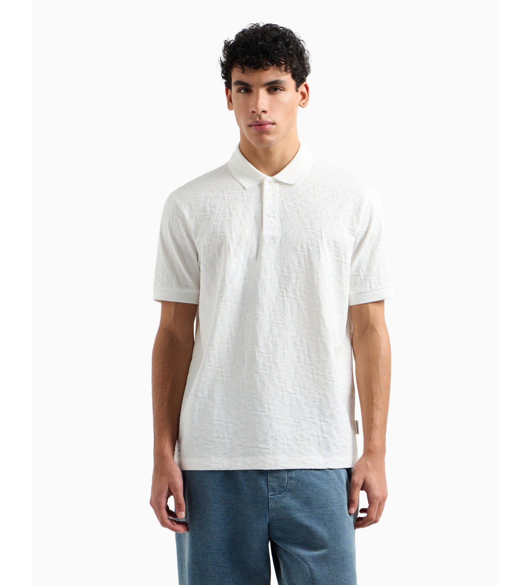 Armani Exchange - Áo thun có cổ nam Ax Mercerized Polo Shirt