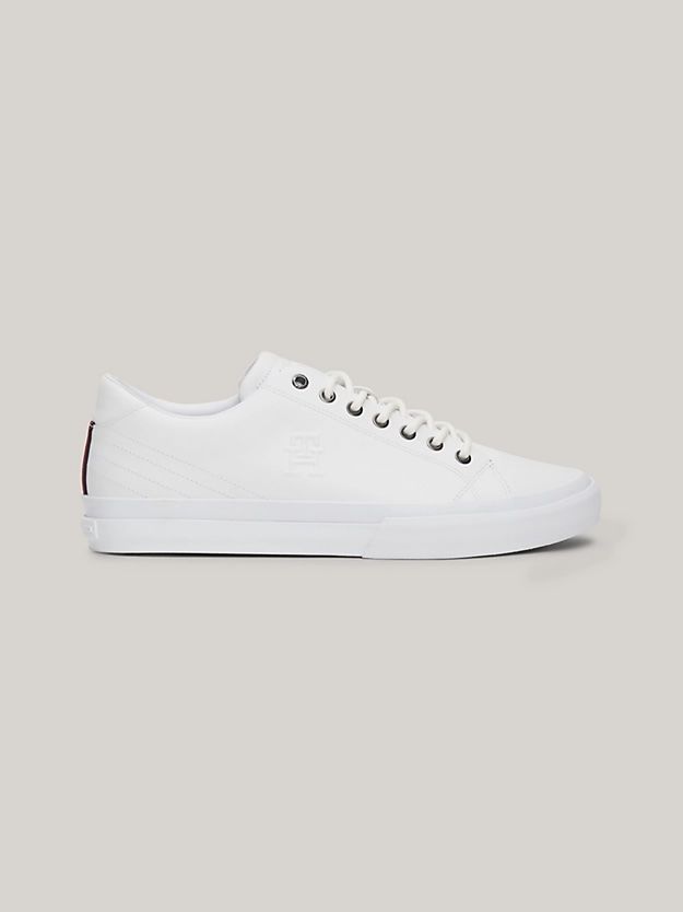 Tommy Hilfiger - Giày thời trang nam TH Monogram Embossed Leather Trainers