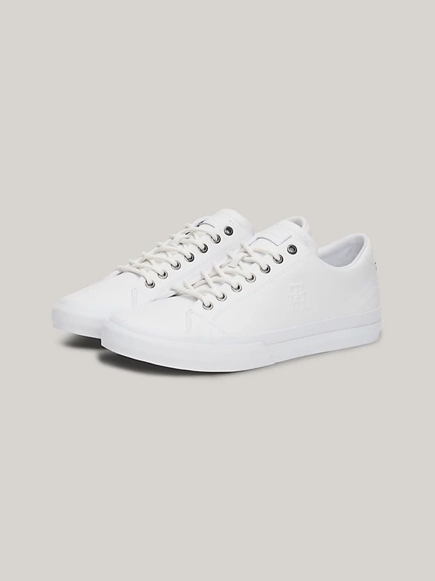 Tommy Hilfiger - Giày thời trang nam TH Monogram Embossed Leather Trainers