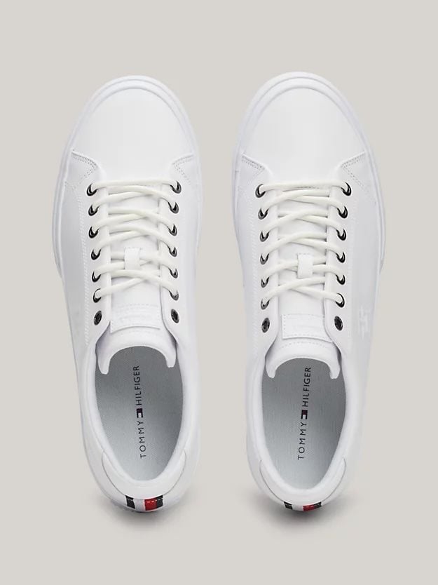 Tommy Hilfiger - Giày thời trang nam TH Monogram Embossed Leather Trainers