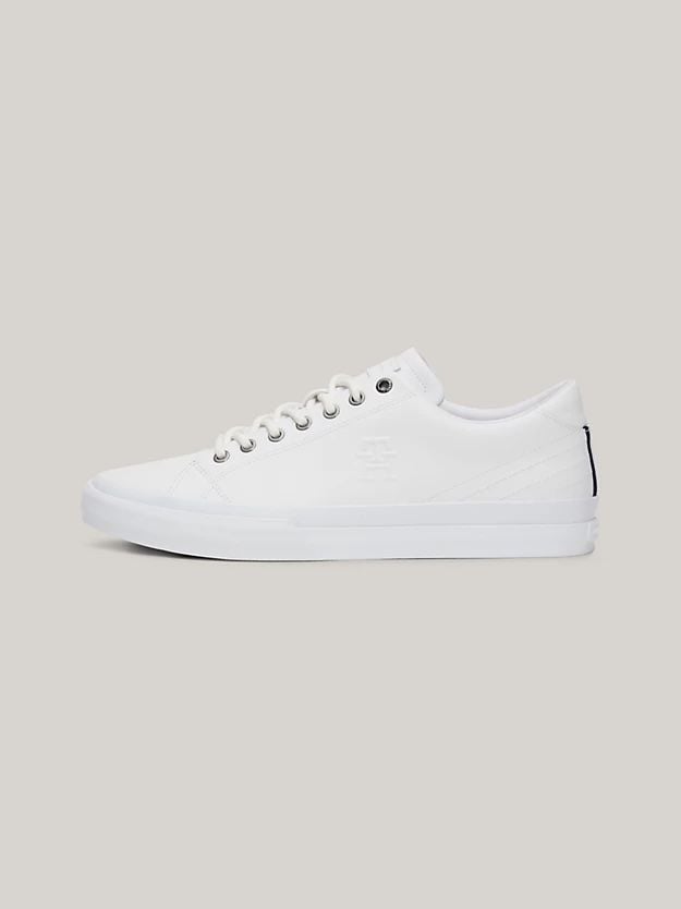 Tommy Hilfiger - Giày thời trang nam TH Monogram Embossed Leather Trainers