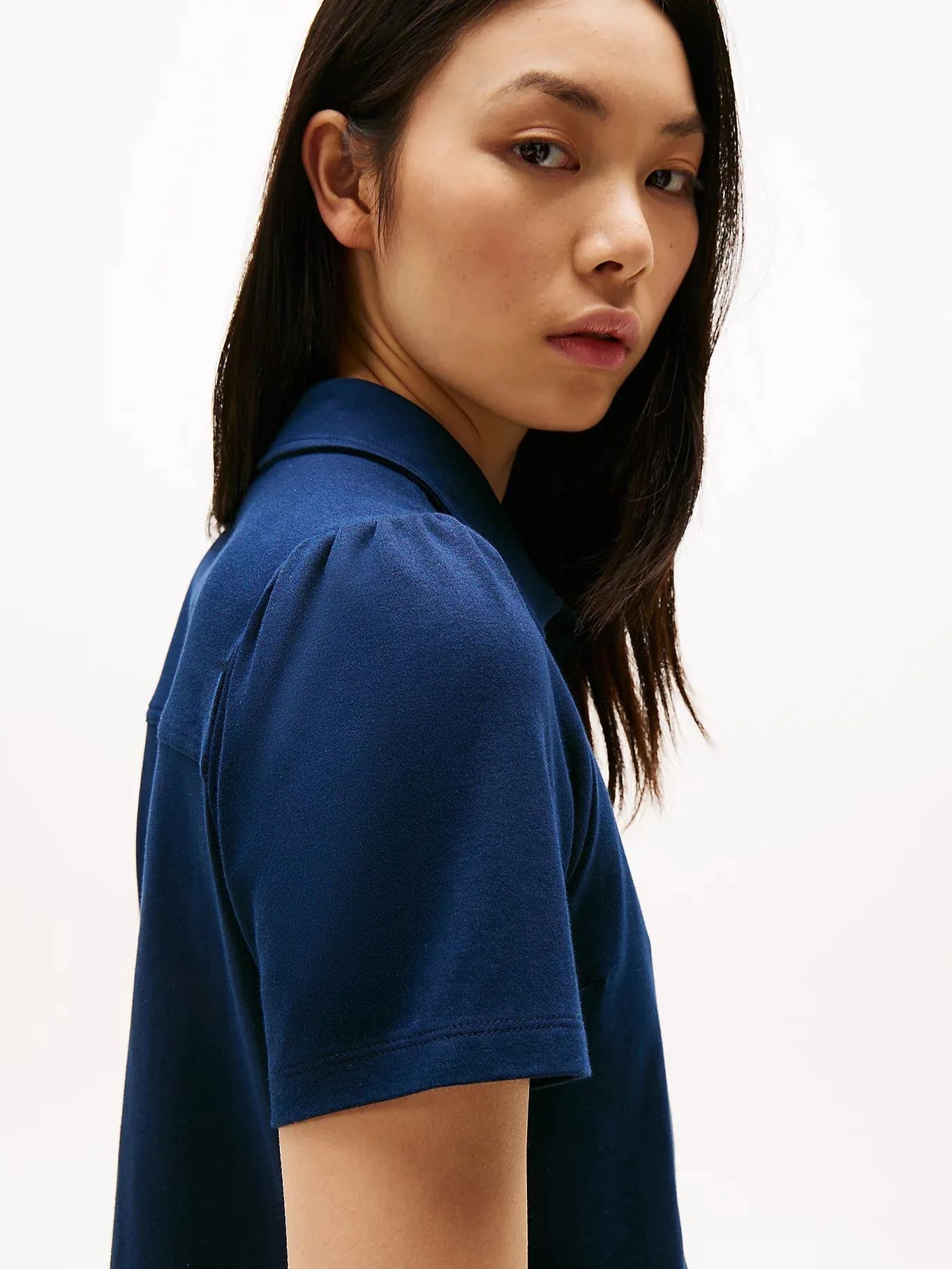 Tommy Hilfiger - Áo polo tay ngắn nữ TH Gold Button Slim Polo