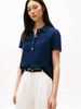 Tommy Hilfiger - Áo polo tay ngắn nữ TH Gold Button Slim Polo