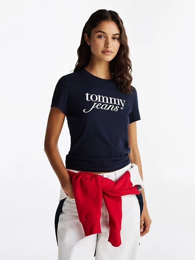 Tommy Hilfiger - Áo thun tay ngắn nữ Logo Slim T-Shirt