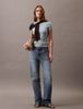 Calvin Klein - Áo thun tay ngắn nữ CK Cropped Monogram T-shirt