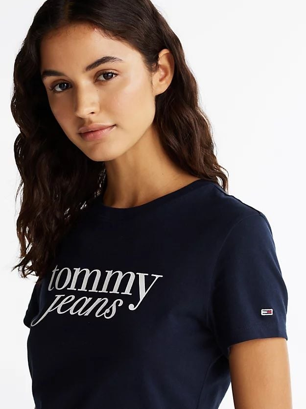 Tommy Hilfiger - Áo thun tay ngắn nữ Logo Slim T-Shirt
