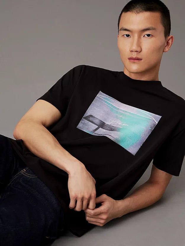 Calvin Klein - Áo thun thời trang CK nam Basketball Court Graphic Tee