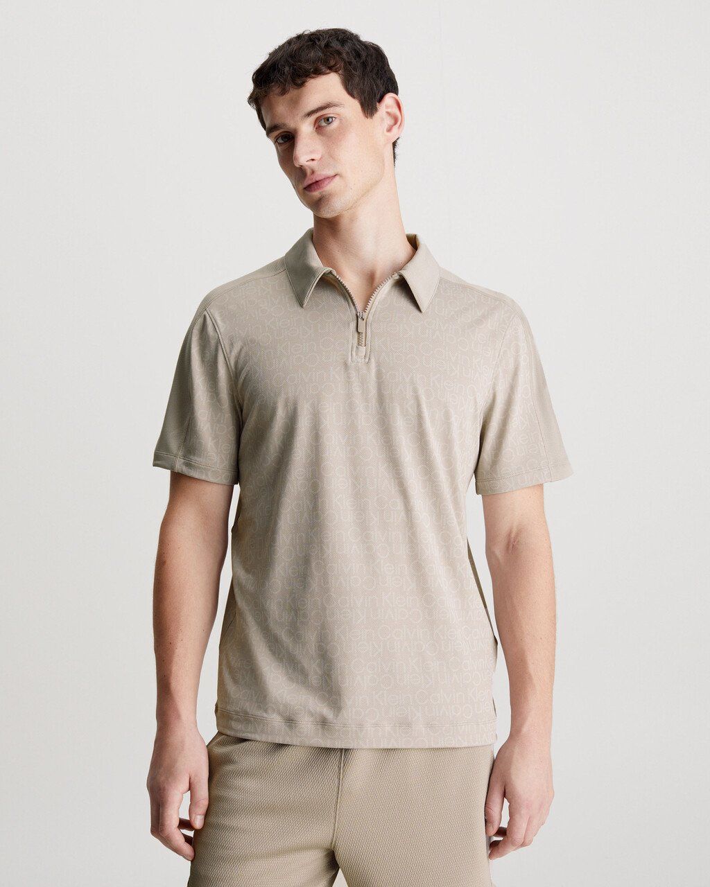 Calvin Klein - Áo polo thể thao nam Logo Mesh Sport Polo