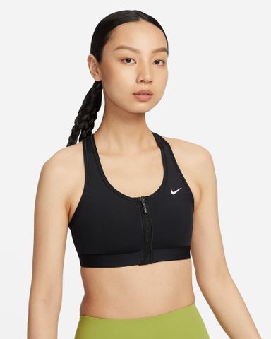 Nike - Áo Ngực Nữ Hỗ Trợ Cường Độ Vừa Swoosh Front Zip Women'S Medium-Support Padded Sports Bra