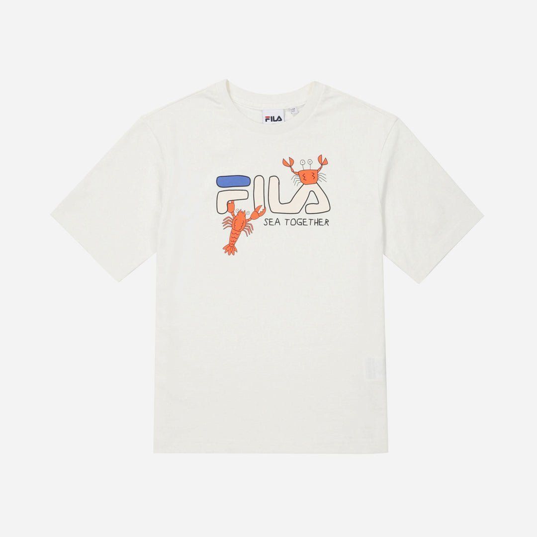 Fila - Áo tay ngắn trẻ em Kids' Fila Marine Graphic T-Shirt