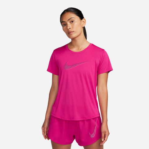 Nike - Áo tay ngắn chạy bộ Nữ Dri-FIT Swoosh Women's Short-Sleeve Running Top