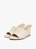 Tommy Hilfiger - Giày đế cao nữ Leather TH Monogram Plaque Wedge Mules