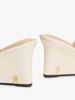 Tommy Hilfiger - Giày đế cao nữ Leather TH Monogram Plaque Wedge Mules