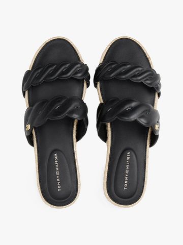 Tommy Hilfiger - Dép quai ngang nữ Leather Rope Espadrille Mule