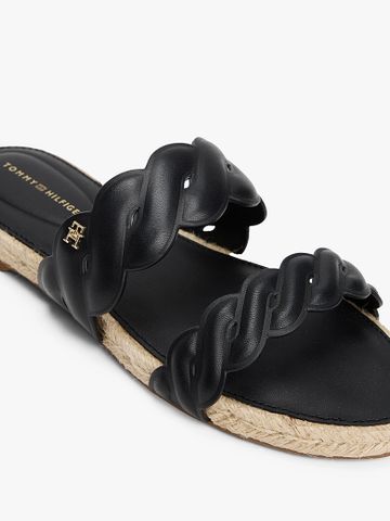 Tommy Hilfiger - Dép quai ngang nữ Leather Rope Espadrille Mule