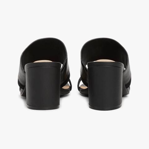 Tommy Hilfiger - Giày đế cao nữ Leather & Sued Block Heel - 4