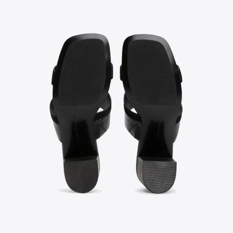 Tommy Hilfiger - Giày đế cao nữ Leather & Sued Block Heel - 3