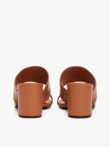 Tommy Hilfiger - Giày đế cao nữ Leather Block Heel Mules - 2