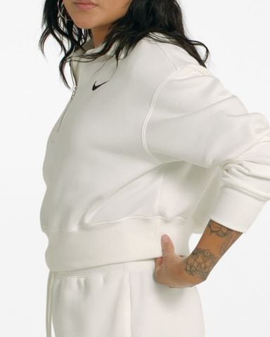 Nike - Áo tay dài thể thao Nữ Phoenix Fleece Women's Oversized 1/2-Zip Crop Sweatshirt