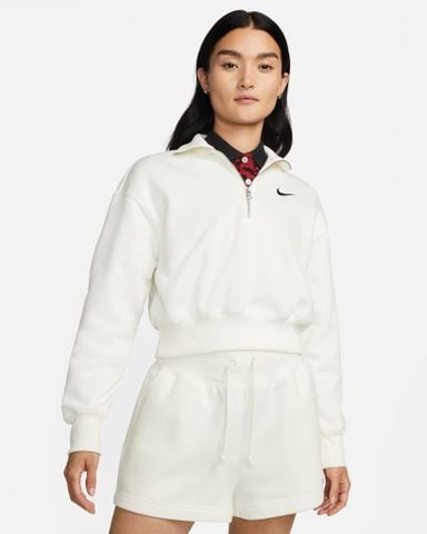 Nike - Áo tay dài thể thao Nữ Phoenix Fleece Women's Oversized 1/2-Zip Crop Sweatshirt