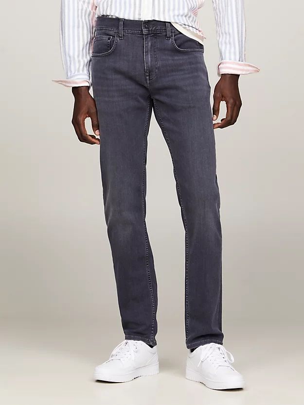 Tommy Hilfiger - Quần jeans dài nam Denton Straight Faded Black Jeans