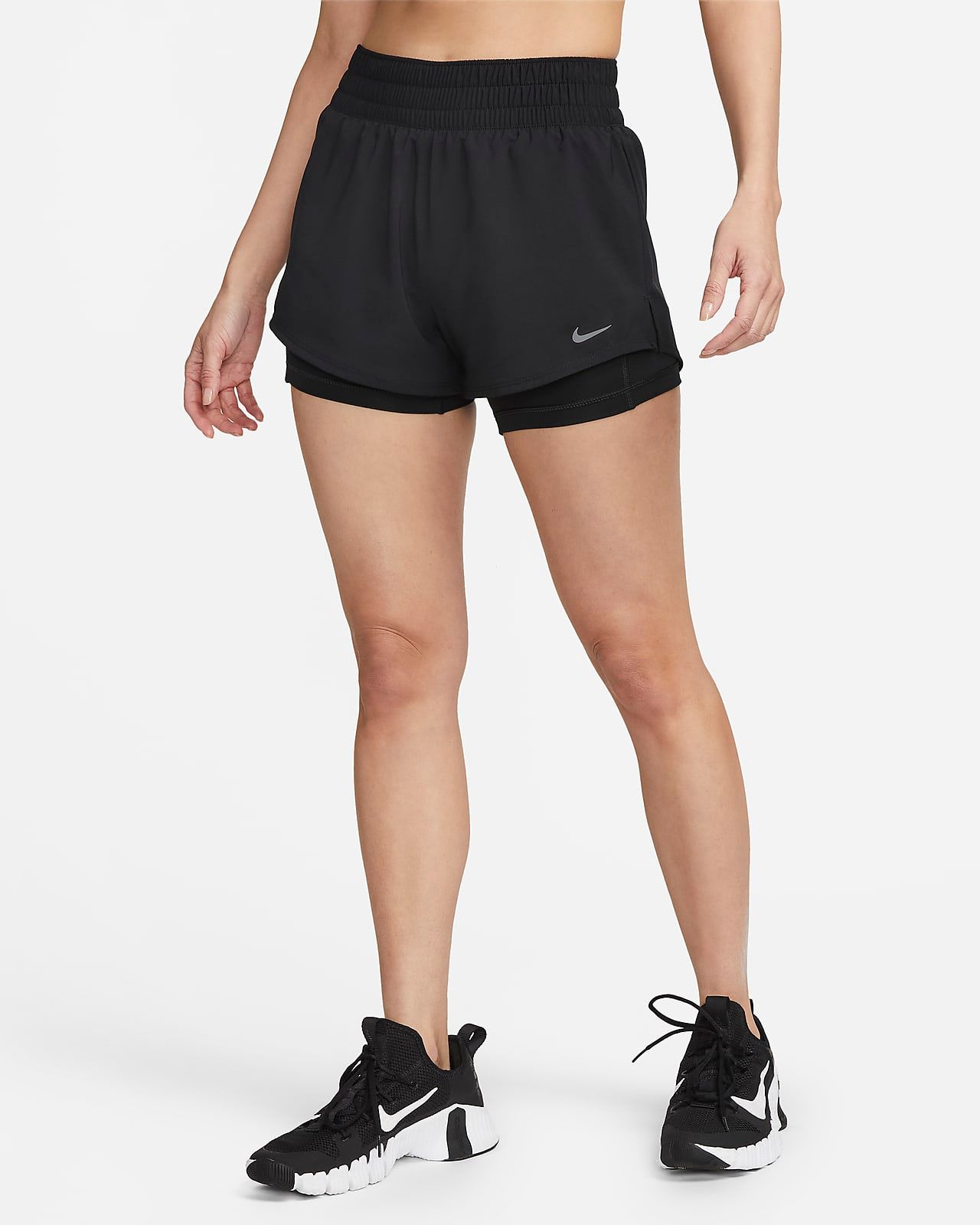 Nike - Quần Ngắn Thể Thao Nữ Dri-Fit One Women'S Mid-Rise 3" 2-In-1 Shorts