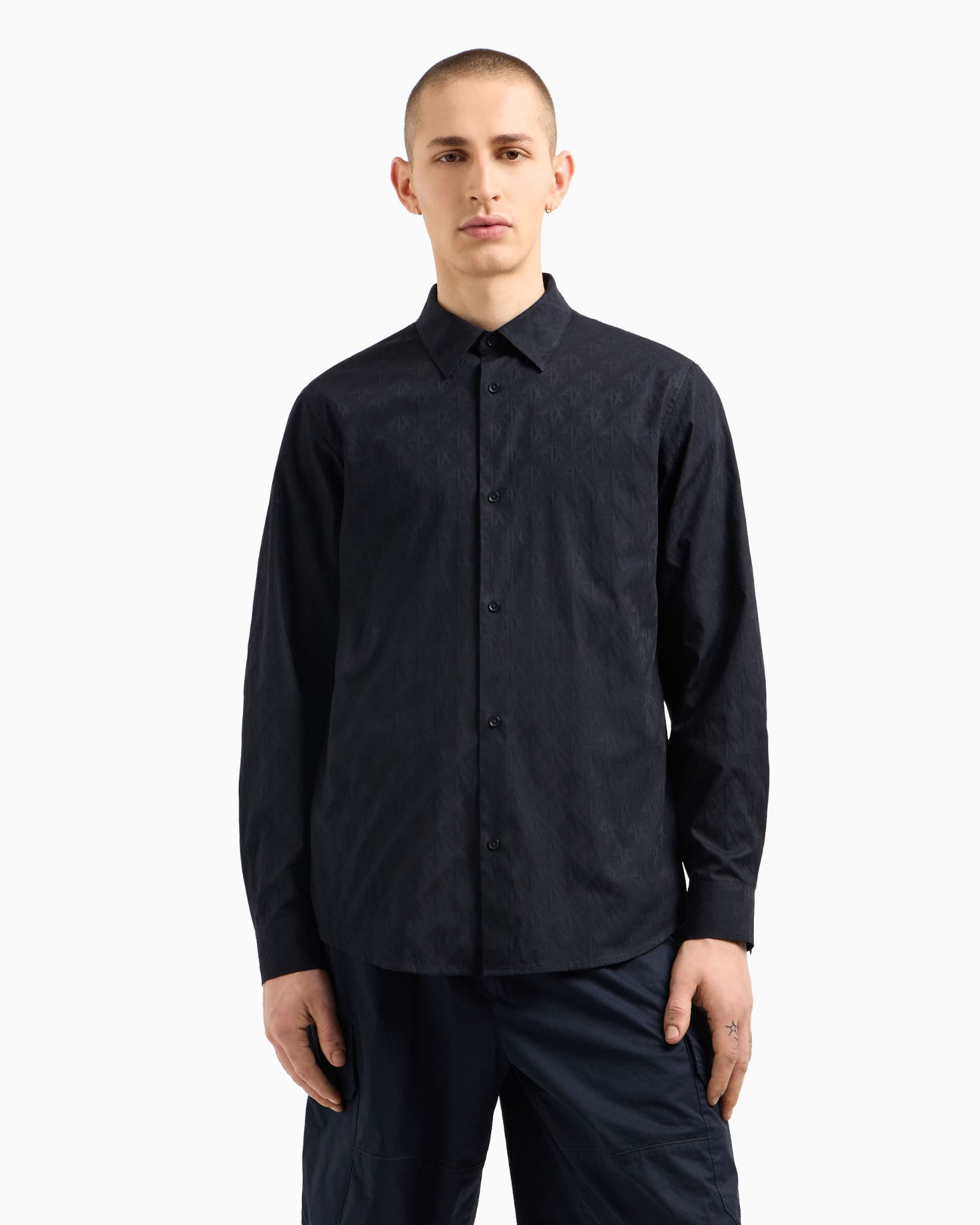 Armani Exchange - Áo sơ mi tay dài nam Premium Aix Men's Regular Shirt
