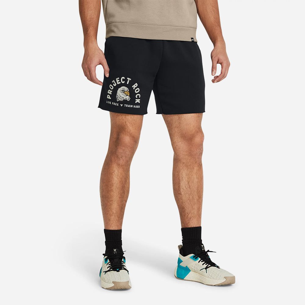 Under Armour - Quần ngắn nam Project Rock Essential Fleece Shorts