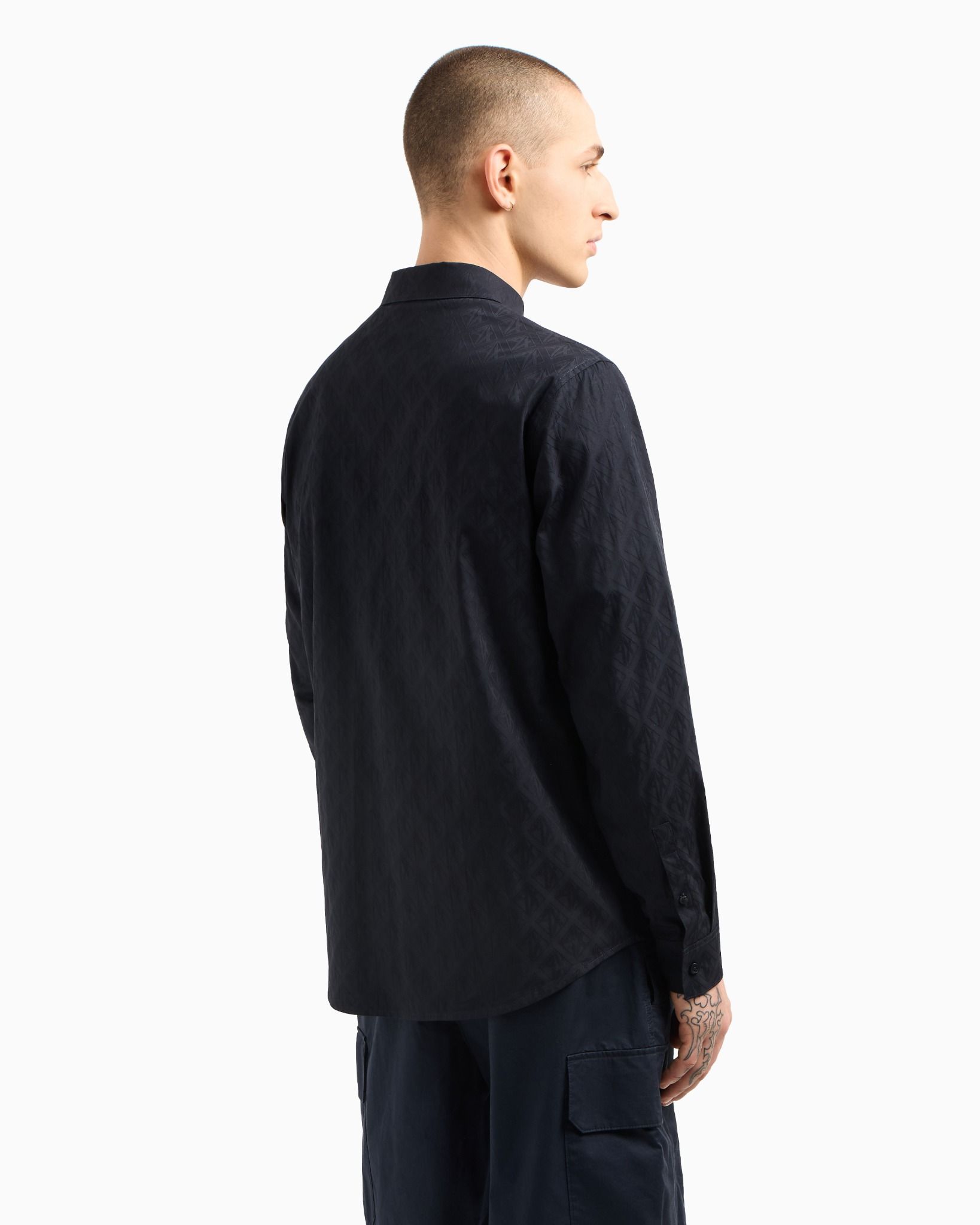 Armani Exchange - Áo sơ mi tay dài nam Premium Aix Men's Regular Shirt