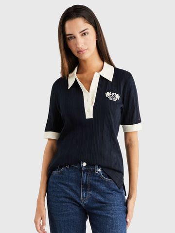 Tommy Hilfiger - Áo polo tay ngắn nữ 1985 Collection TH Crest Regular Polo