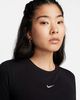 Nike - Áo tay dài thể thao Nữ Women's Ribbed Long-Sleeve Mod Crop Top