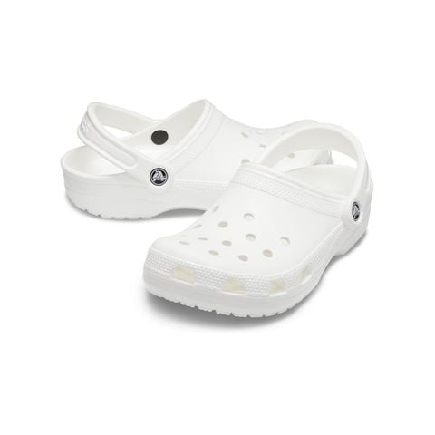 Crocs - Xăng đan nam nữ Classic White Lifestyle