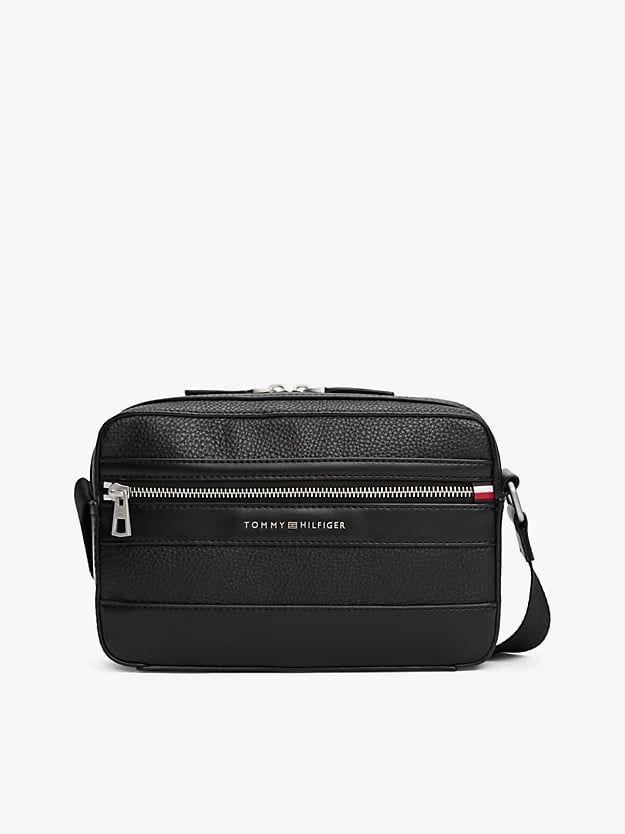 Tommy Hilfiger - Túi đeo chéo nam Pebble Grain Double Zip Messenger Bag