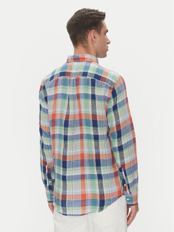 Tommy Hilfiger - Áo sơ mi tay ngắn nam Linen Summer Madras Shirt