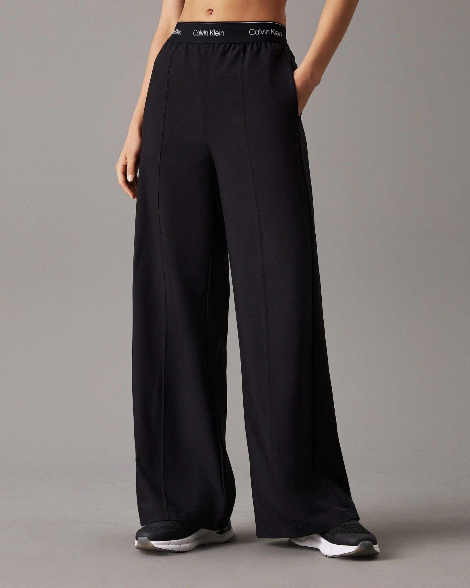 Calvin Klein - Quần dài thể thao CK nữ Essentials Wide Leg Track Pants
