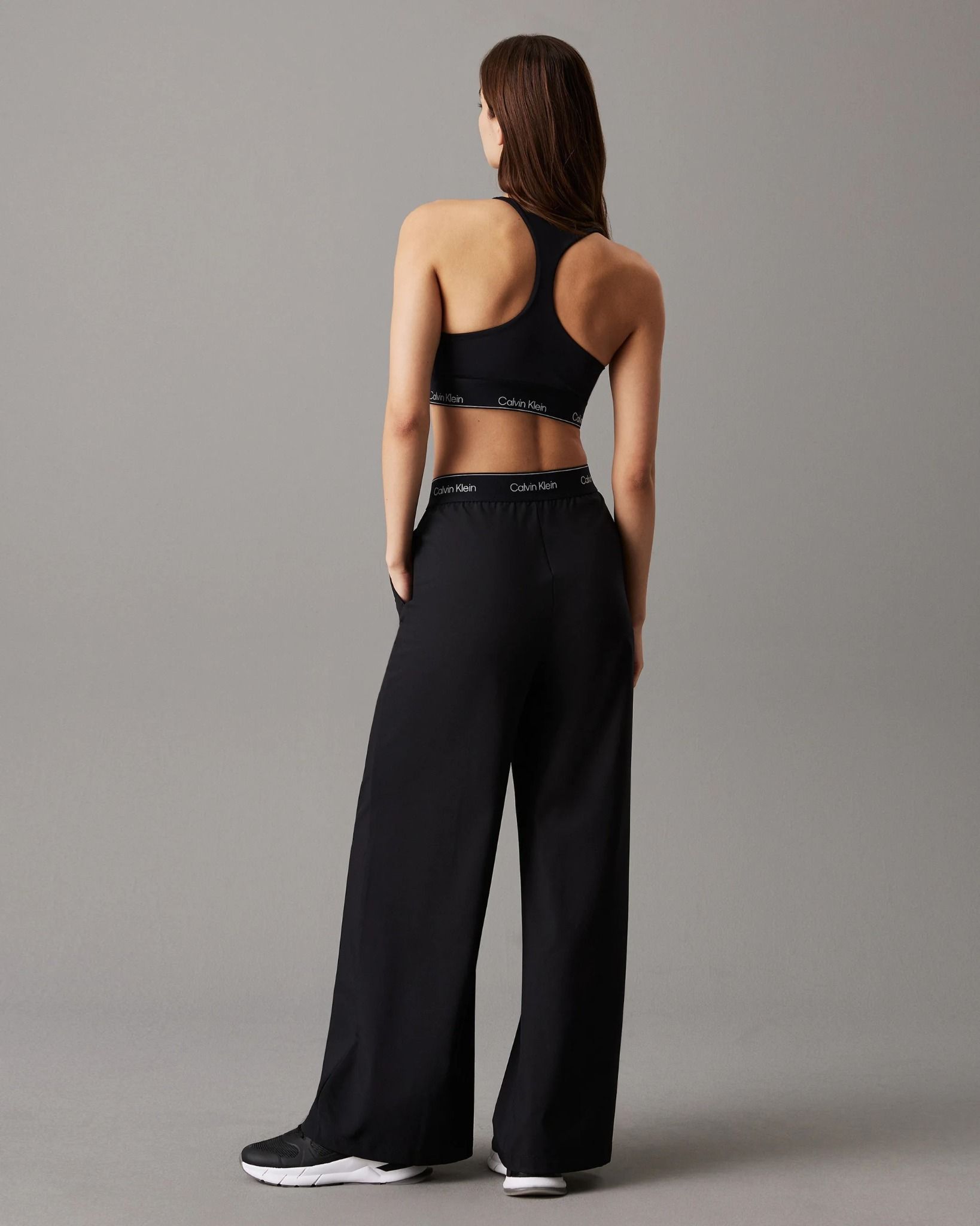 Calvin Klein - Quần dài thể thao CK nữ Essentials Wide Leg Track Pants