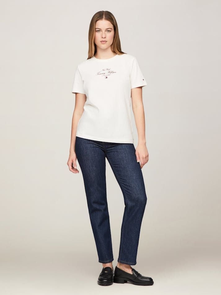 Tommy Hilfiger - Áo thun tay ngắn nữ Regular Script Crew Neck T-Shirt