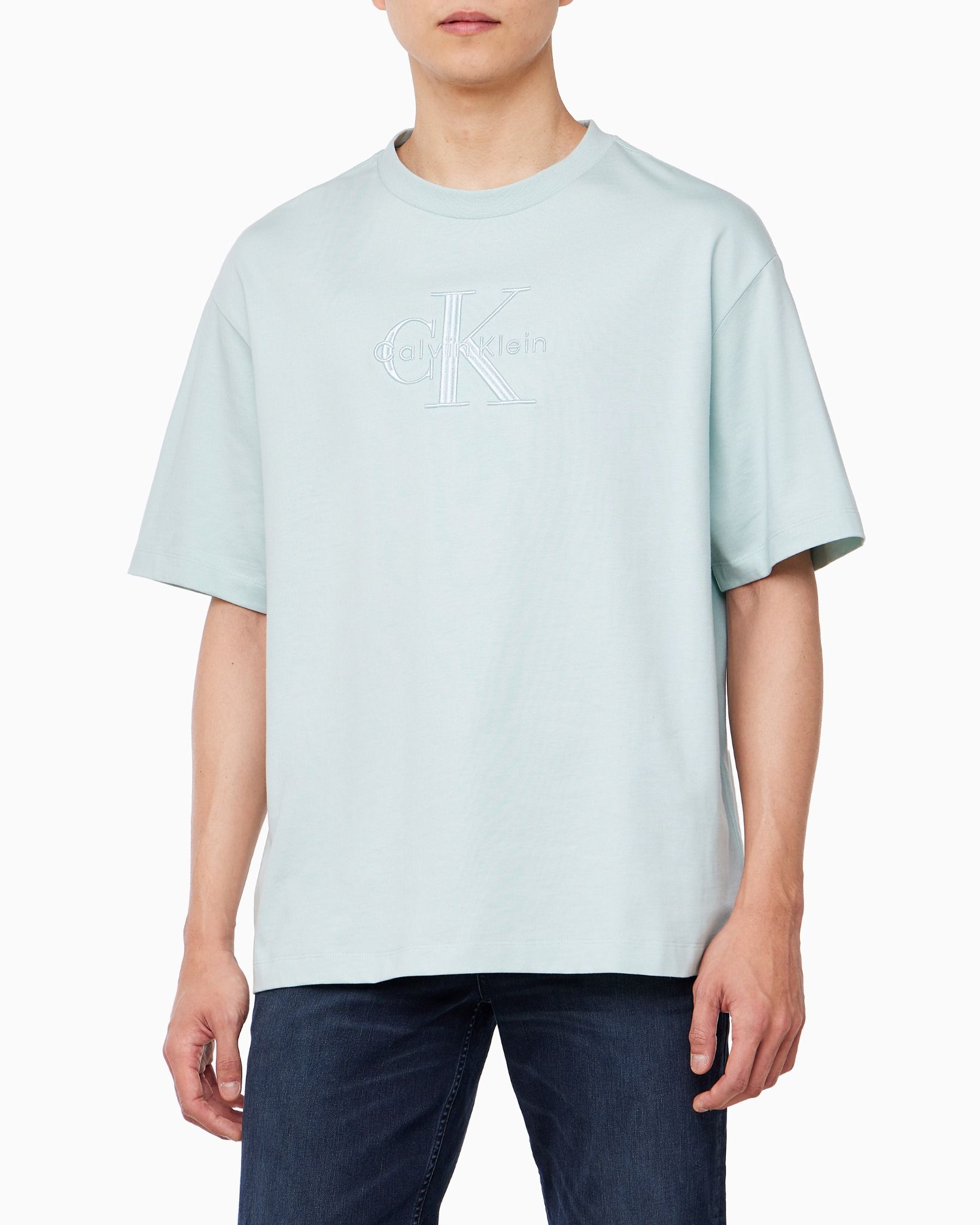 Calvin Klein - Áo thun thời trang CK nam Hero Monologo Emb 16S Crew Tee