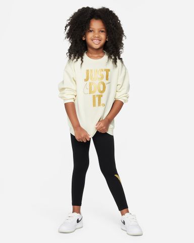 Nike - Bộ quần áo thời trang Bé Gái Shine Crew and Leggings Set Little Kids 2-Piece