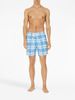 Burberry - Quần bơi nam checkered drawstring swim shorts