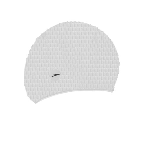 Speedo - Nón bơi nam nữ Speedo Bubble Cap White Swimming - 2