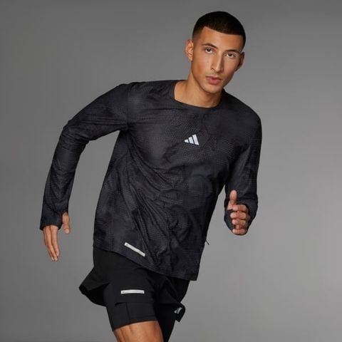 adidas - Áo thun tay dài chạy bộ Nam Ultimateadidas Allover Print Long Sleeve Tee